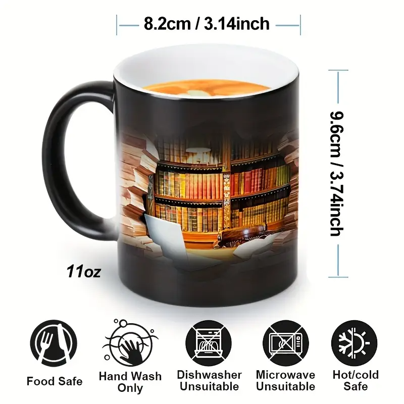Luna | Tasse à café en forme de bibliothèque magique
