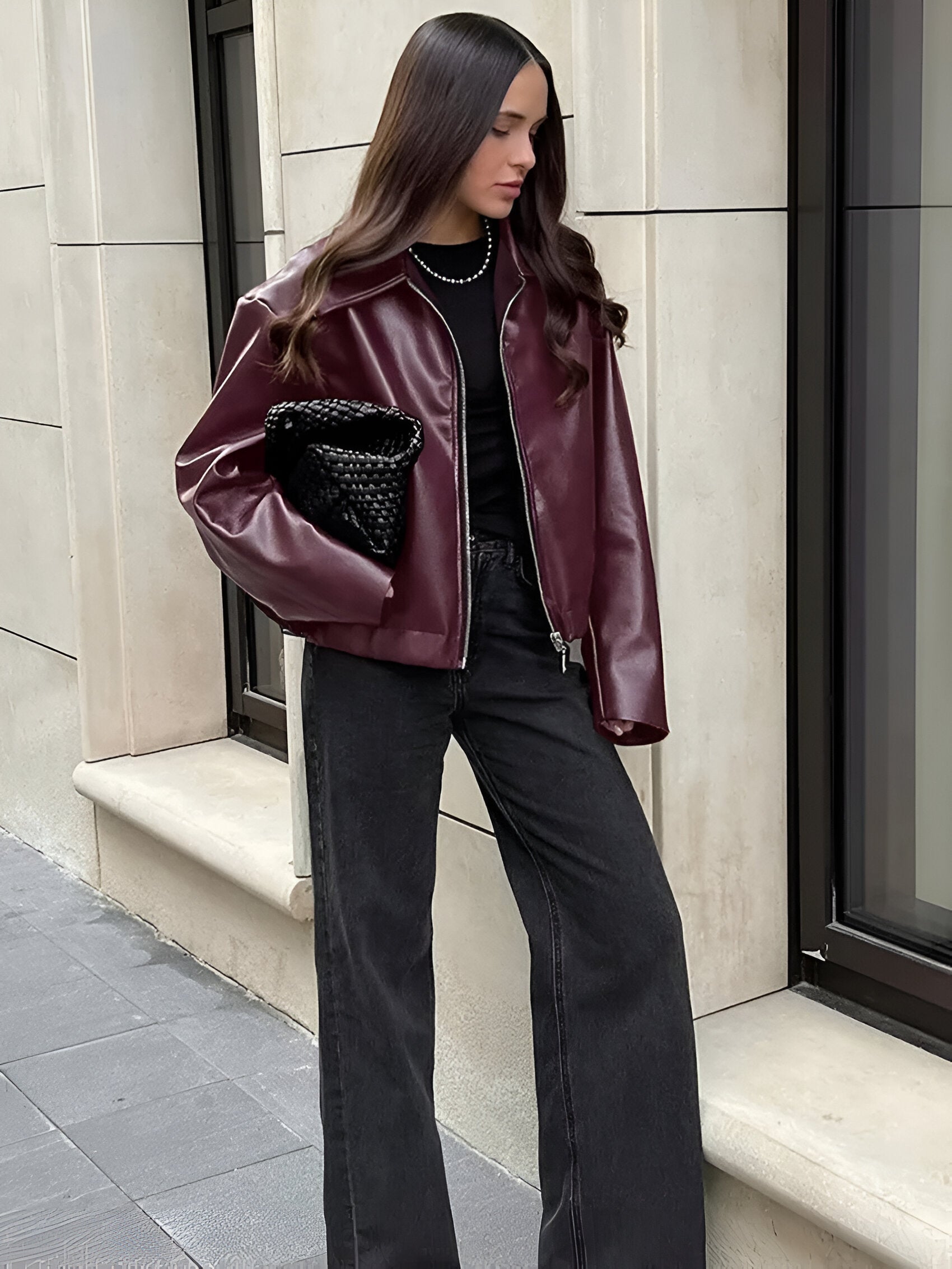 Julia™ | Skórzana bomberka